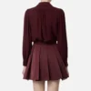 Blusa Elisabetta Maroon Georgette con Ciondoli Collana back